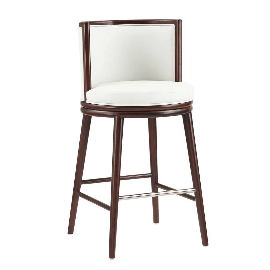 Evalyn Wood Upholstered Barstool
