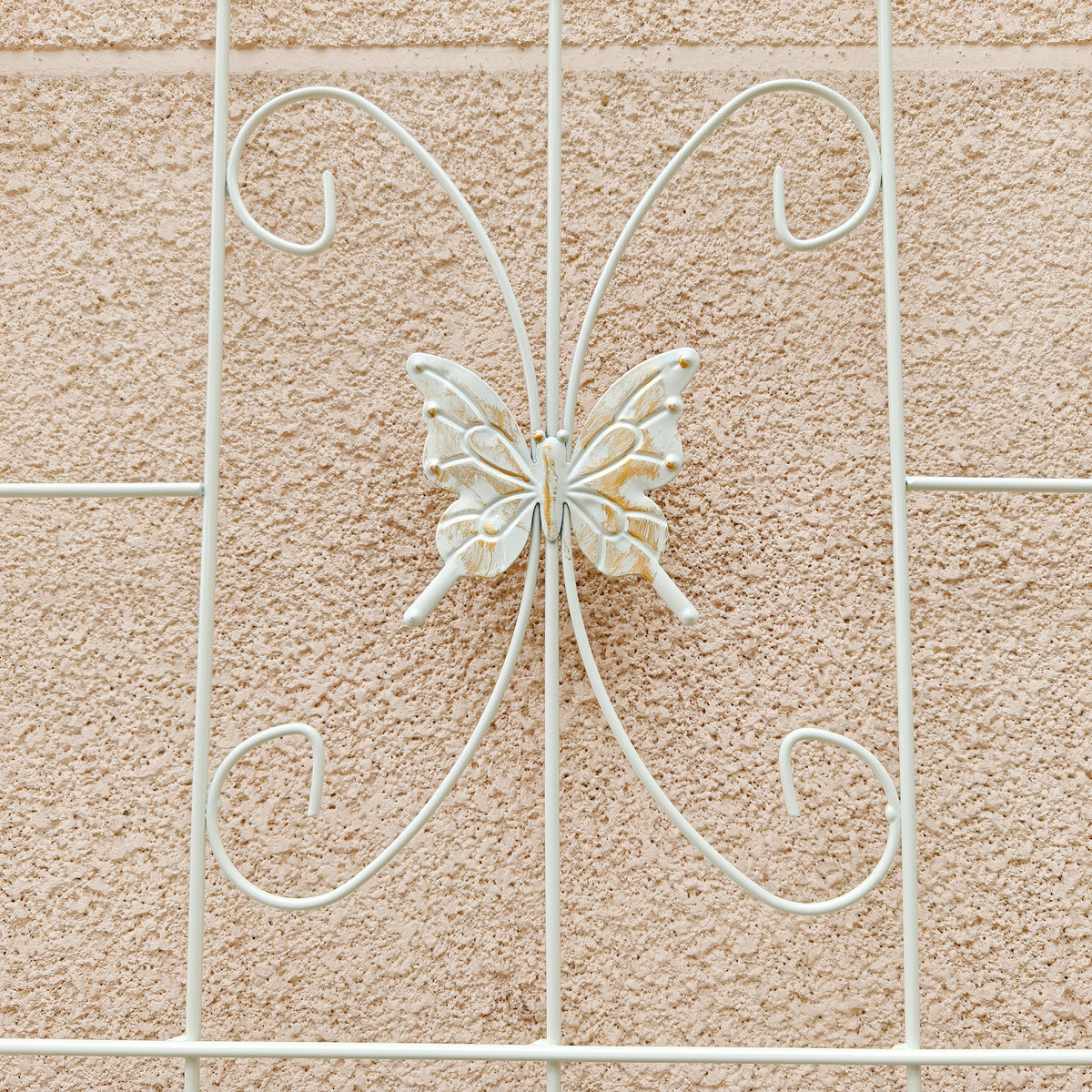 4-Pack Metal Garden Trellis, 86.7-Inch, Rustproof Iron, Cream White