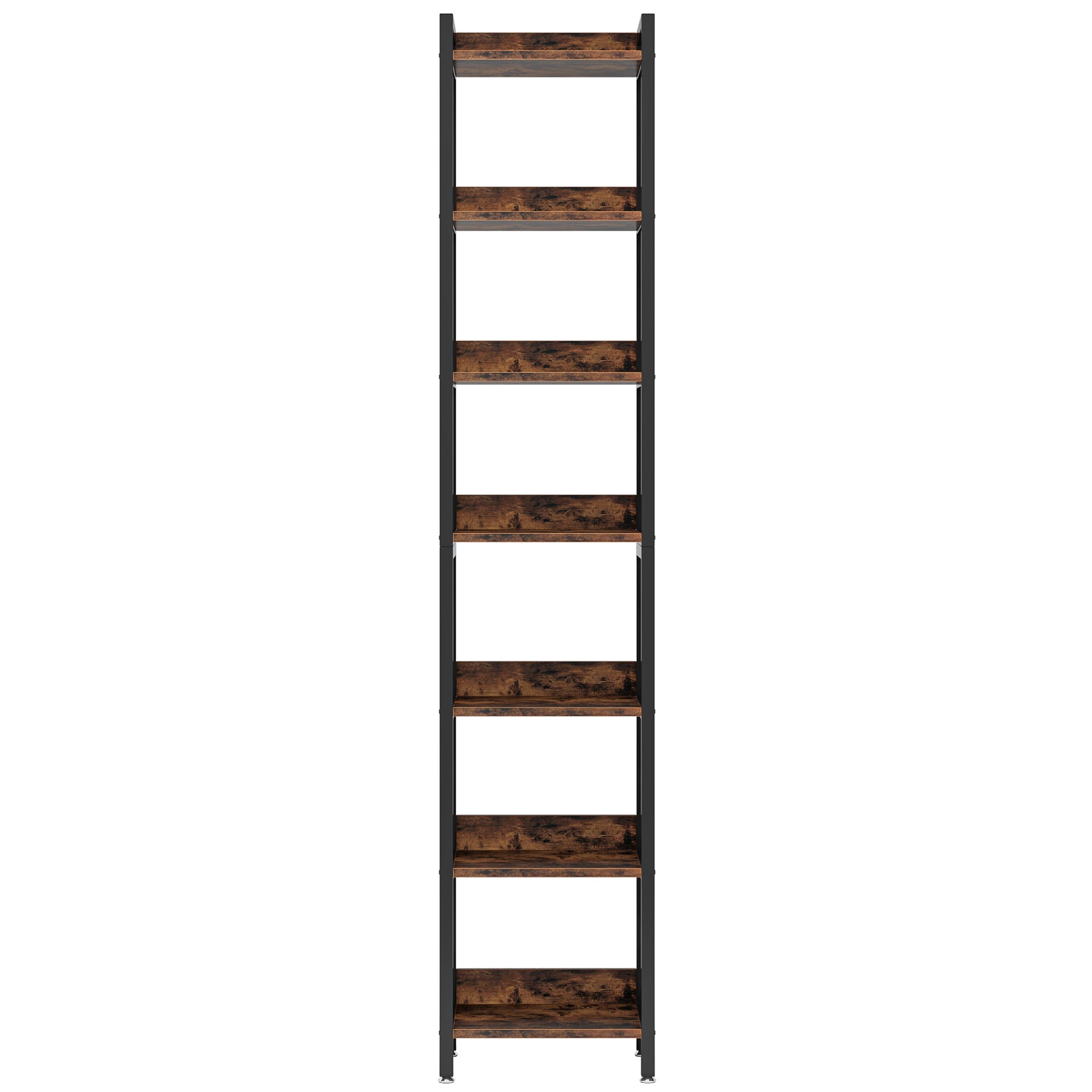 78.7" Extra Tall 7-Tier Rustic Bookshelf