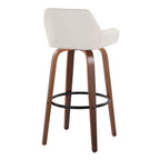 30" Contemporary Fixed-Height Barstool with Swivel
