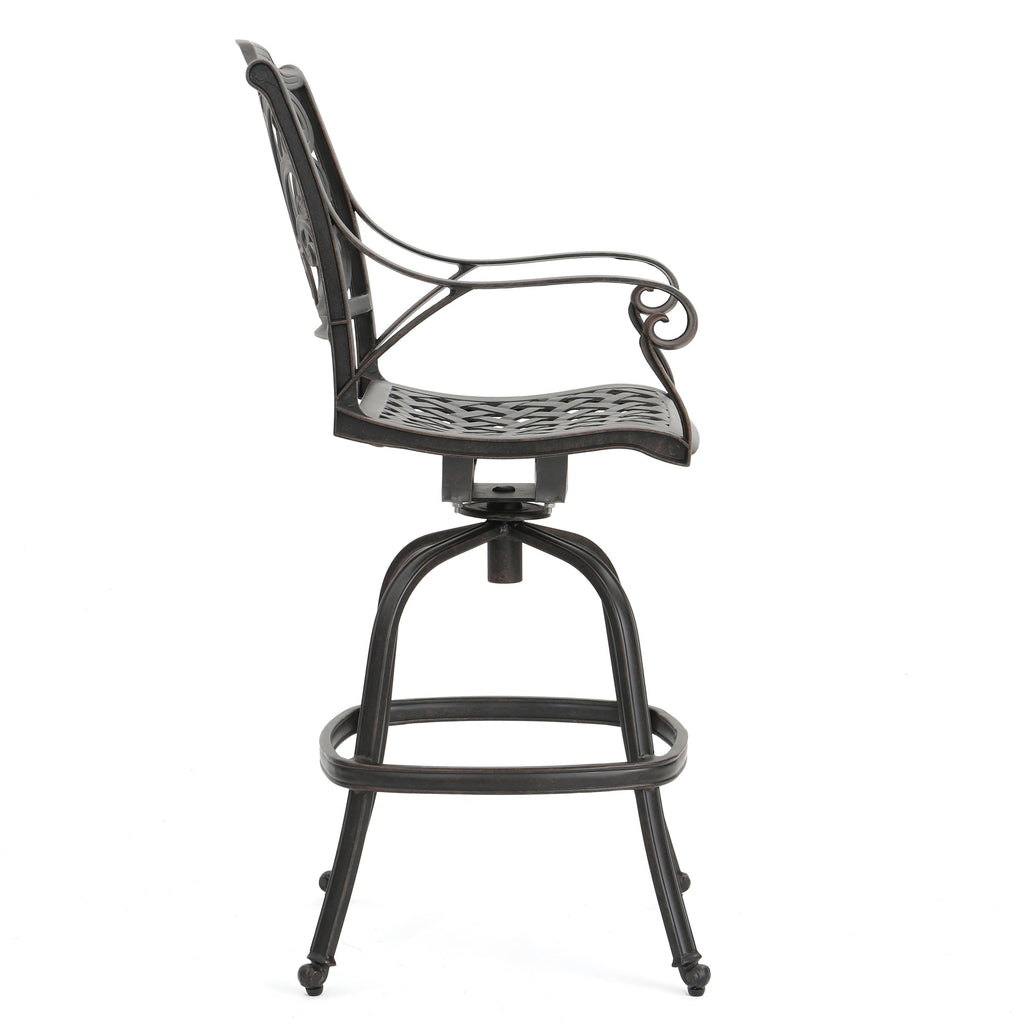 Cast Aluminium Swivel Bar Stool