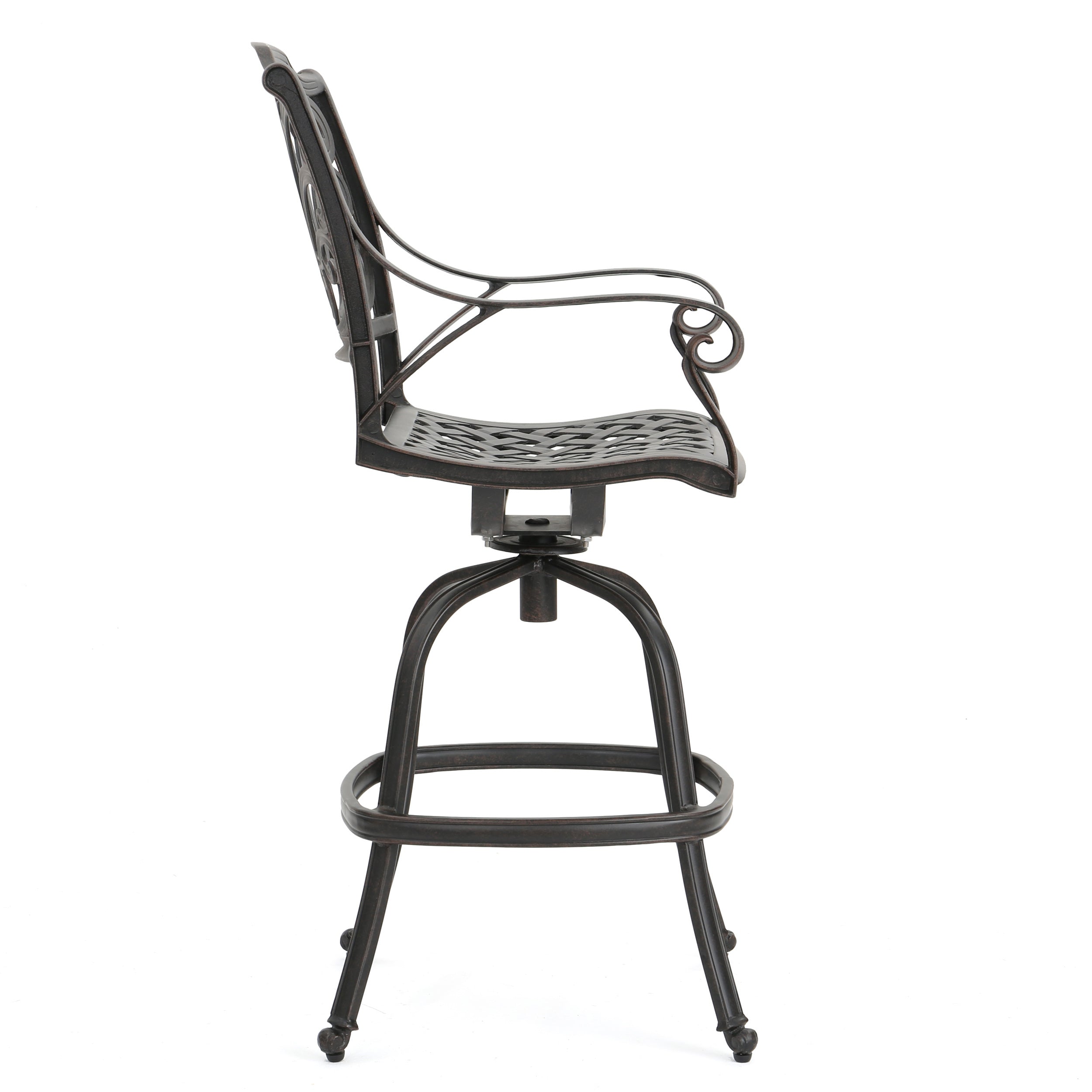 Cast Aluminium Swivel Bar Stool