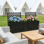Metal Planter-Trellis Combo (Set of 3)