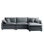 Oversize 3-Seater Sofa with Ottoman
