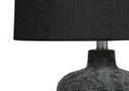 24"h Black Ceramic Table Lamp