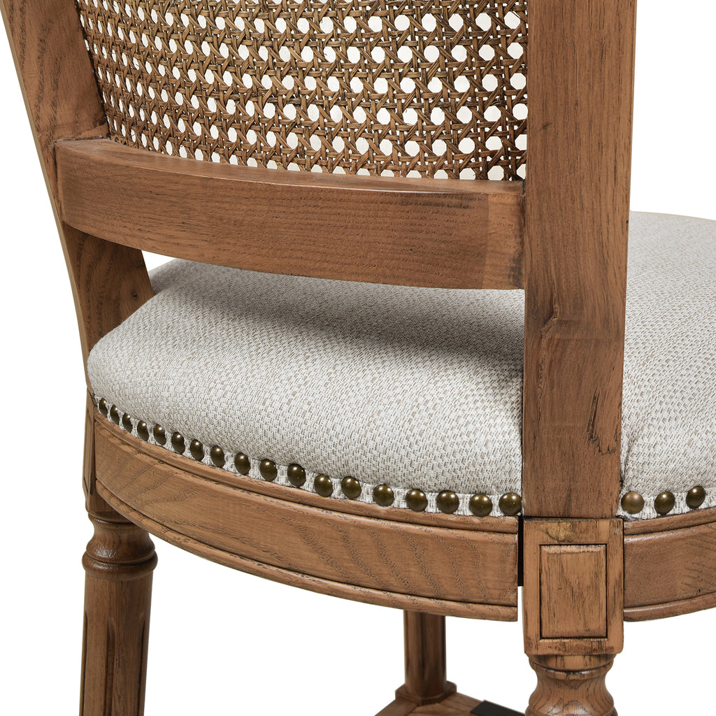 Triomphe Rattan Wicker High Back Armless Counter Bar Stool