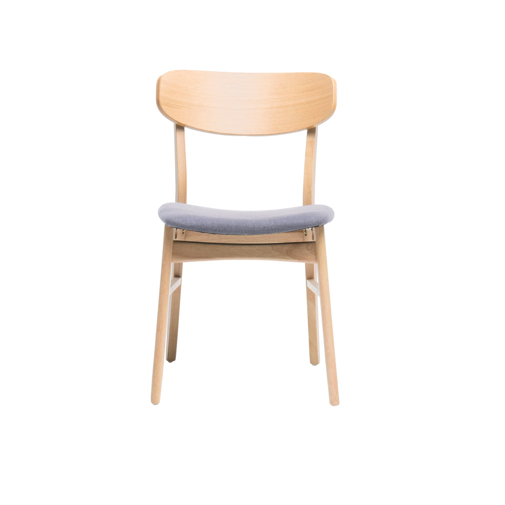 Upholstered Chenille Fabric Dining Chair Set of 2