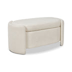 Fuji 43" Upholstered Oval Storage Bench