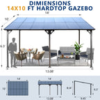 10' x 14' Outdoor Pergola Gazebo