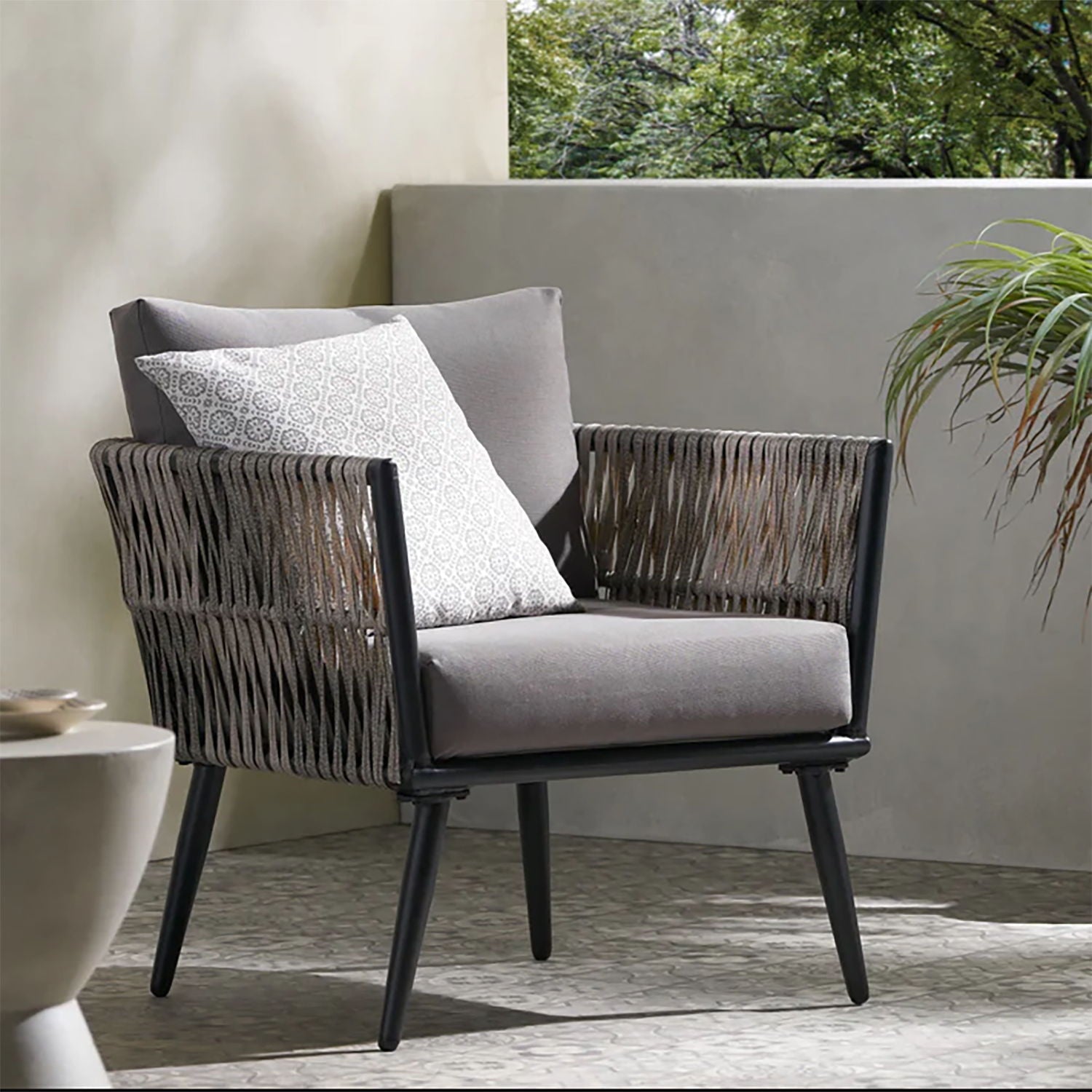 Oceanus Chat Set Chair - Gray
