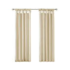 Twist Tab Lined Window Curtain Panel Champagne
