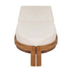 Patio Acacia Wood Chaise Lounge Chairs with Adjustable Backrest - Set of 2