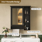 3-in-1 Bathroom Mirror Cabinet
