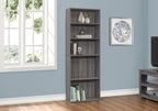 6 Tier Bookshelf, Bookcase - 72"h Office & Bedroom