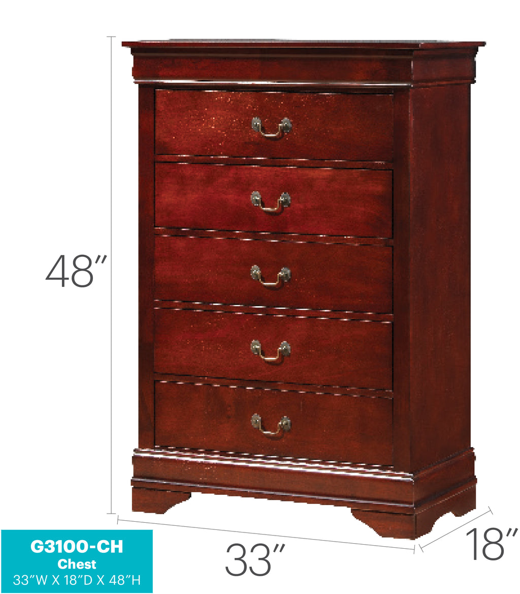 Louis Philippe G3100-CH Chest , Cherry