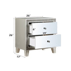 Sliverfluff Mirrored & Champagne Finish Nightstand