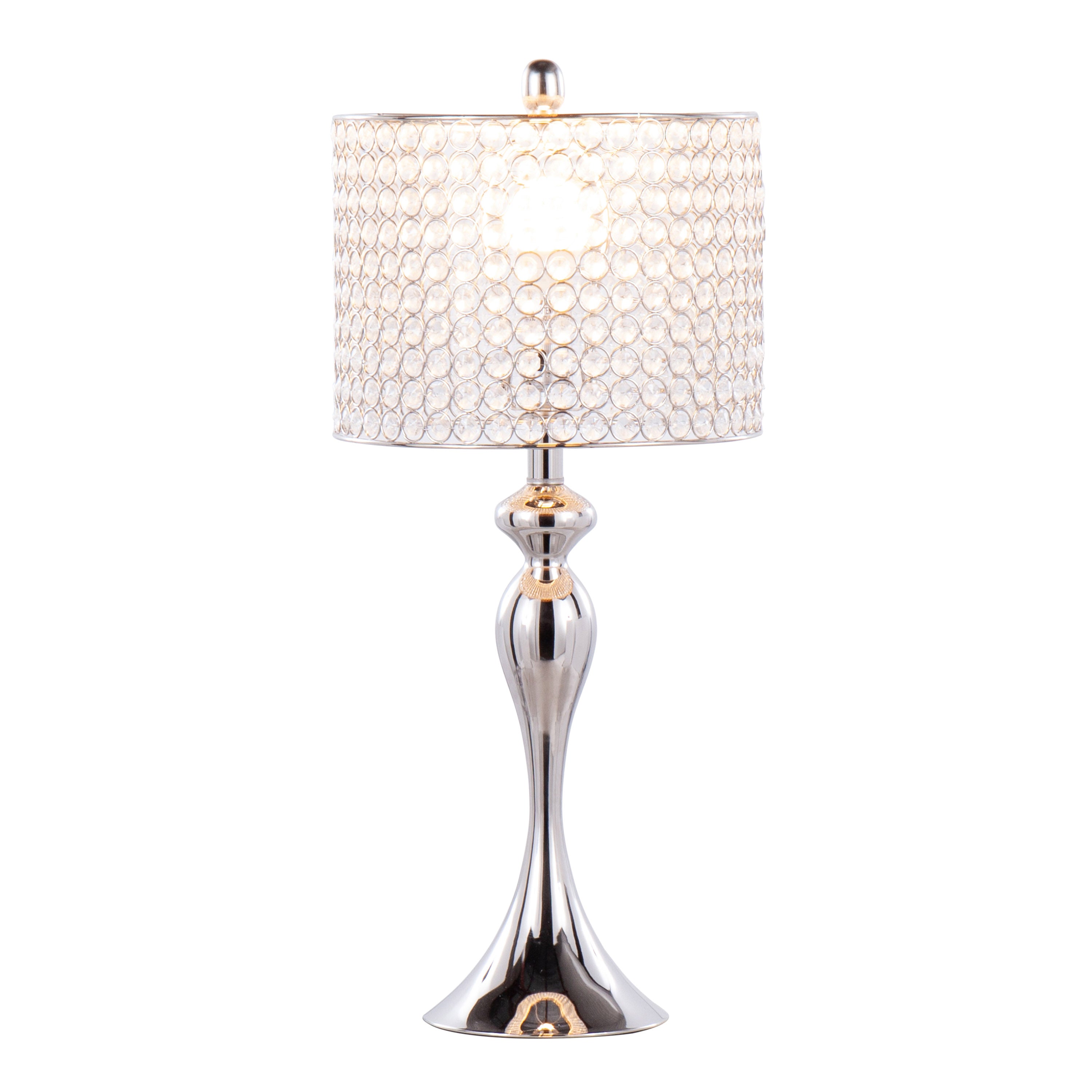 27" Contemporary Metal Table Lamp Set
