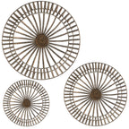 Set of 3 Jennings Metal Discs, Wall Decor