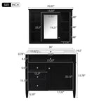 36'' Bathroom Vanity with Medicine Cabinet