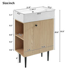 21.6" Wood Bathroom Vanity with Left Side Storage