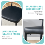 Black Minimalist Ergonomic Dining Chair - Set of 4