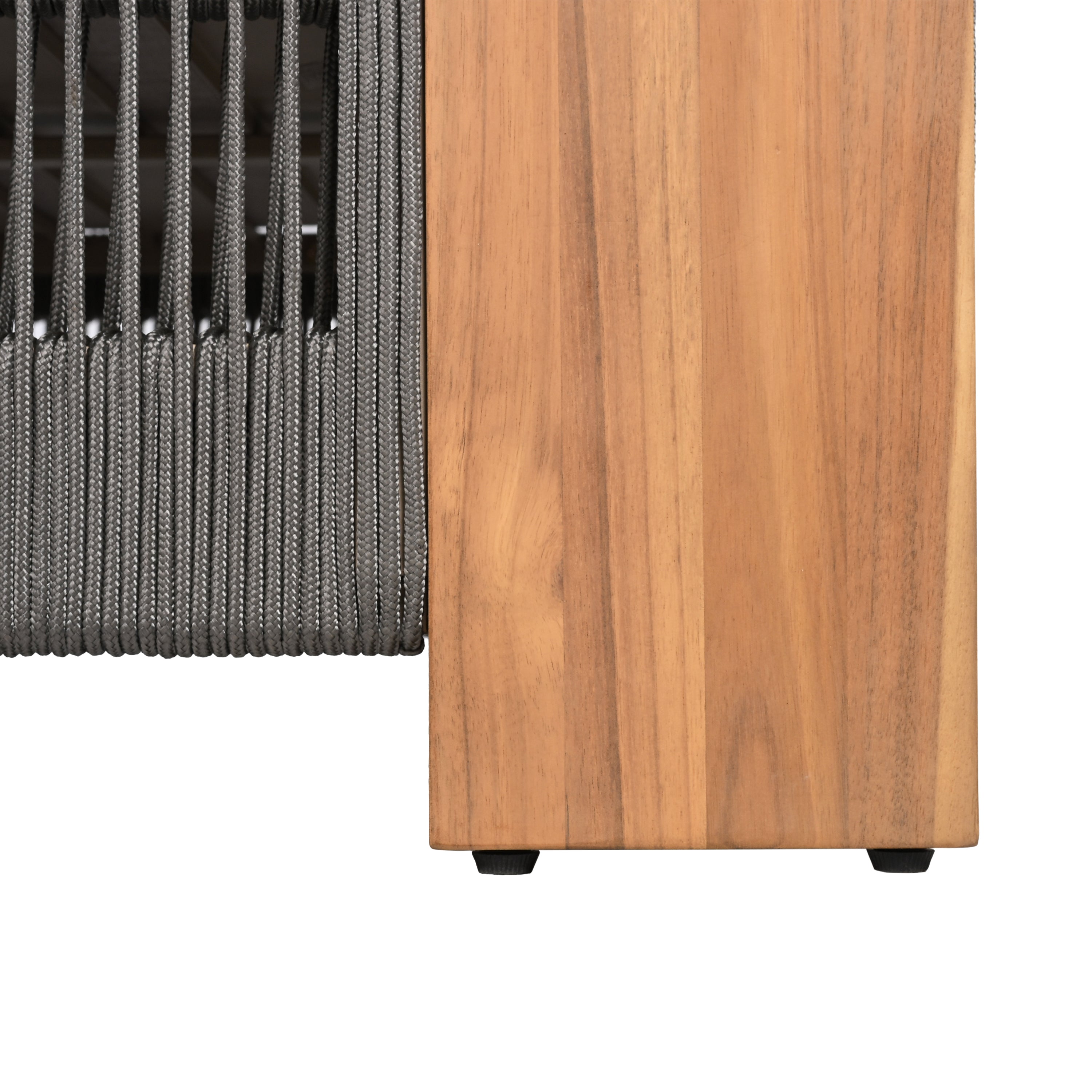 Outdoor Acacia Wood Patio Adjustable Lounge Chair