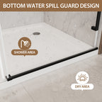 Matte Frameless Sliding Shower Door 56"-60" W x 75" H