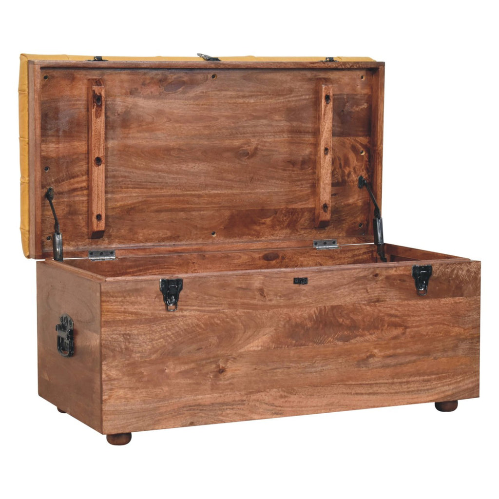Solid Wood Buffalo Hide Honey Storage Box