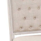 Wynsor Fabric & Antique Champagne Finish Side Chair (Set of 2)