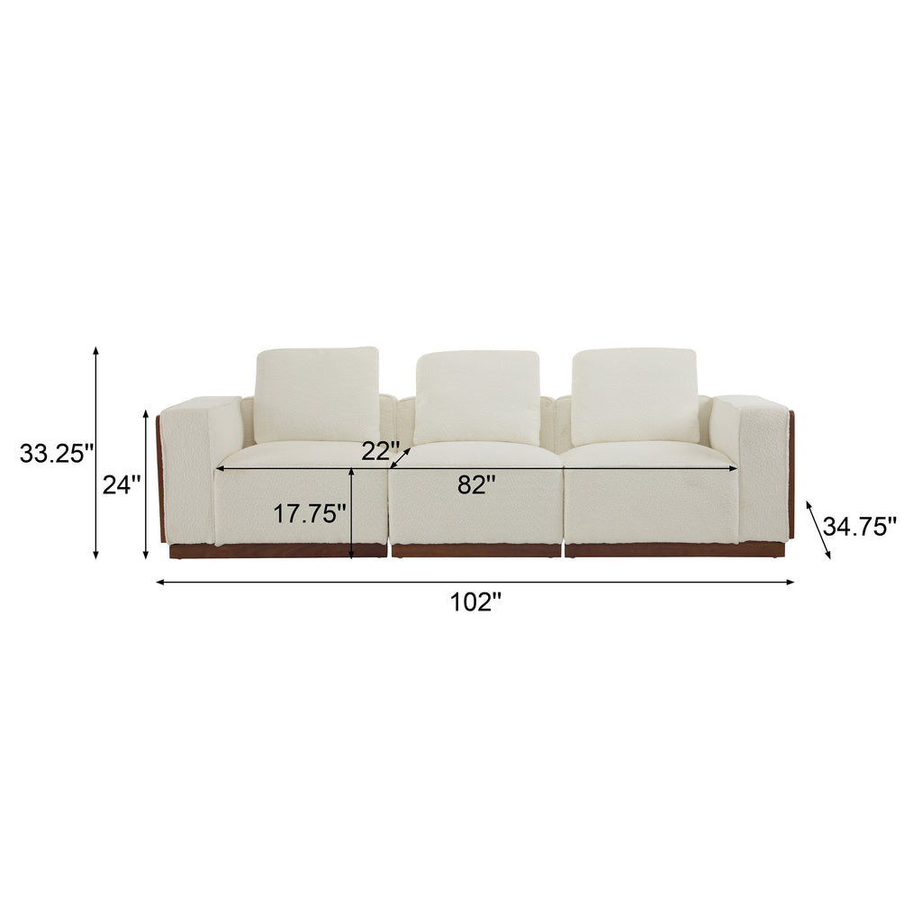 Chita 3-Seater Modular Sofa with Light Strip