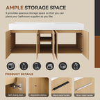 60" Floating Double Sink Bathroom Vanity with Extra-Large Storage