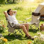 2PCS Outdoor Camping Chairs - Folding & Adjustable