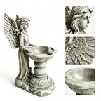 15.35" High Angel Bird Bath Sculpture