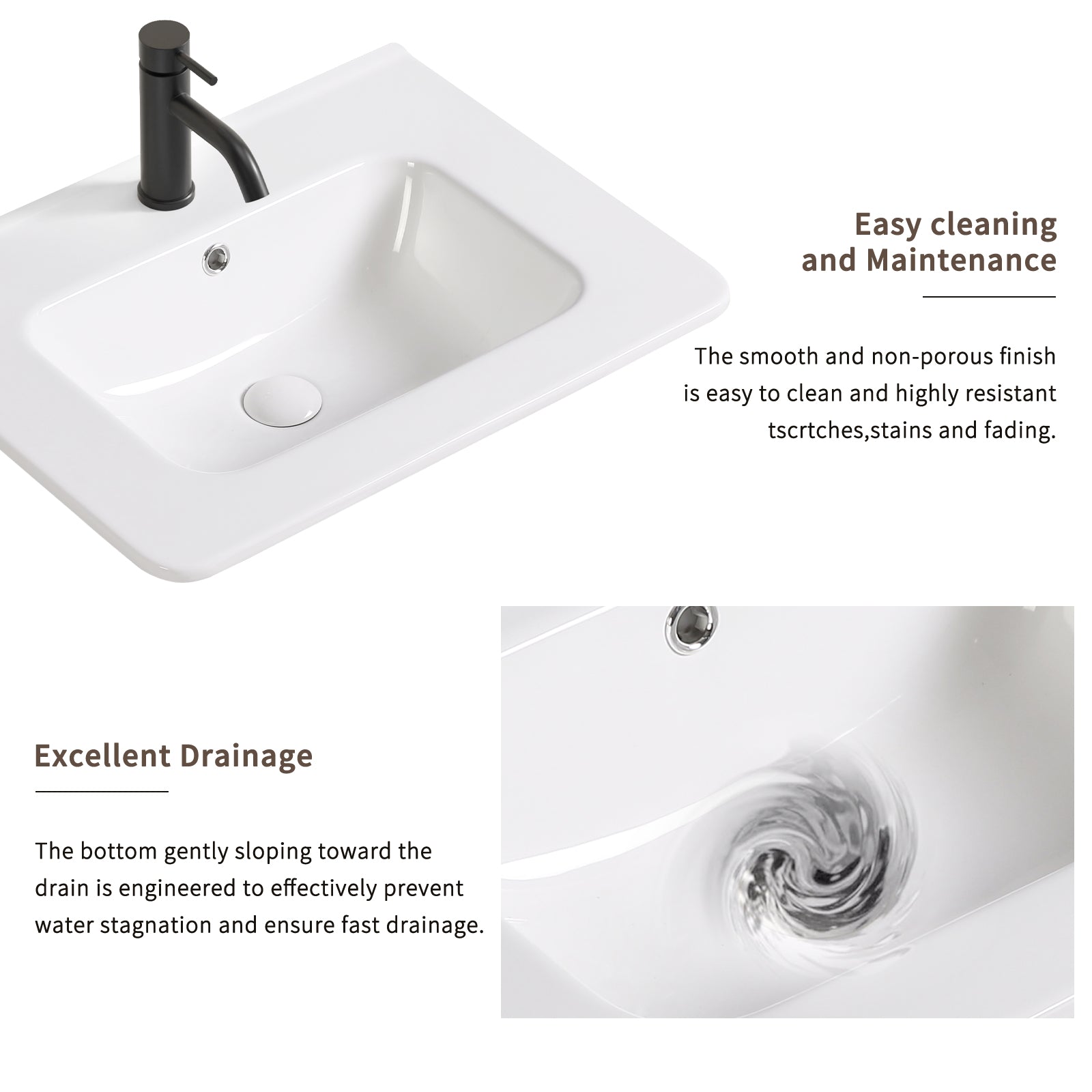 Glossy Ceramic Bathroom Vessel Sink