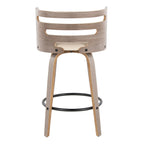 Fixed-Height Counter Stool with Swivel in Light