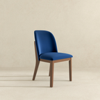 Kaitlyn Navy Blue Velvet Dining Chair Set of 2