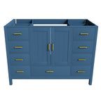 48" Bathroom Vanity Base Cabinet with 2 Soft-Close Double Doors & 9 Smooth Drawers