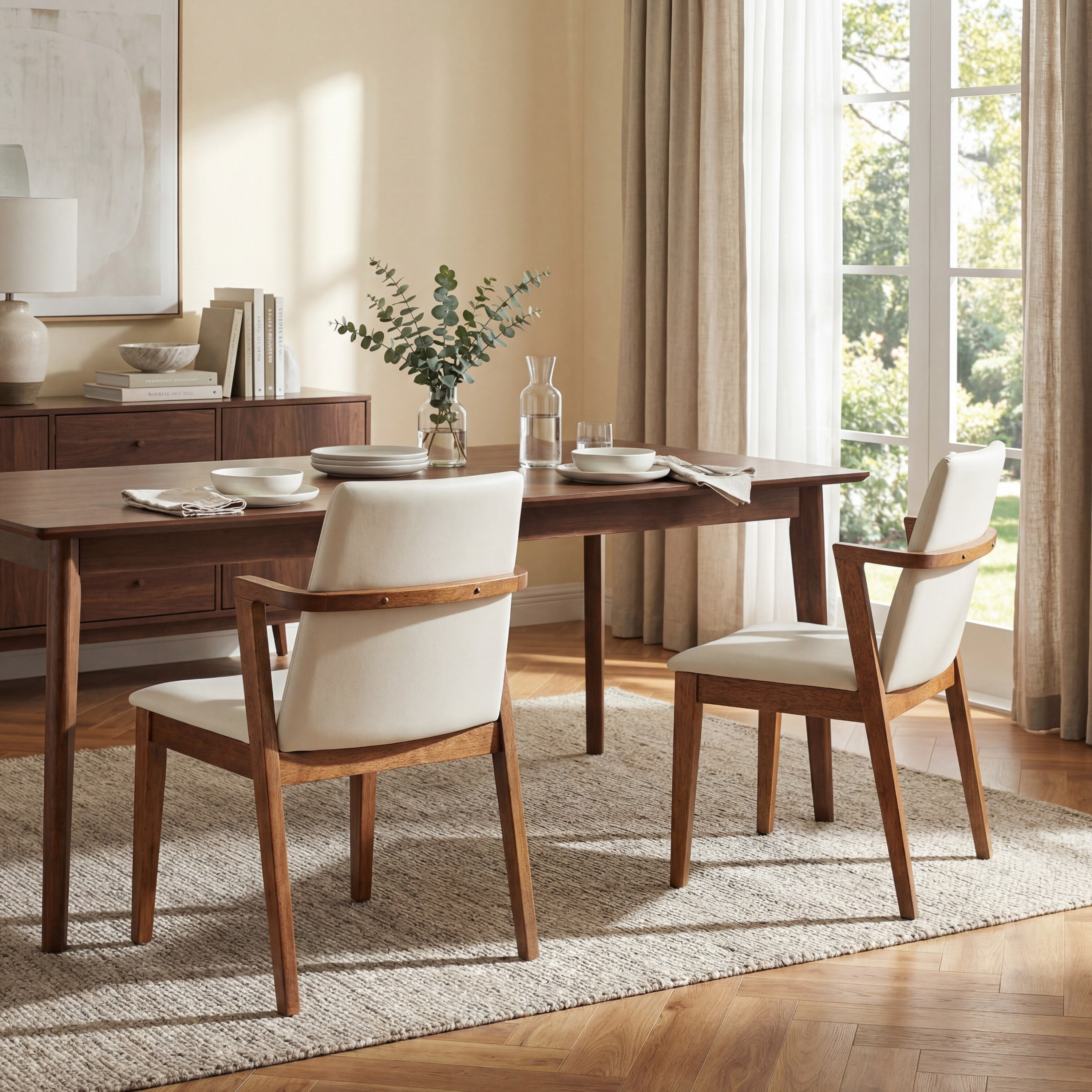 Mid-Century Modern Dining Chairs Set of 2