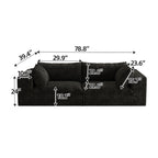 Y137 Modular 2-Seater Sofa - Black
