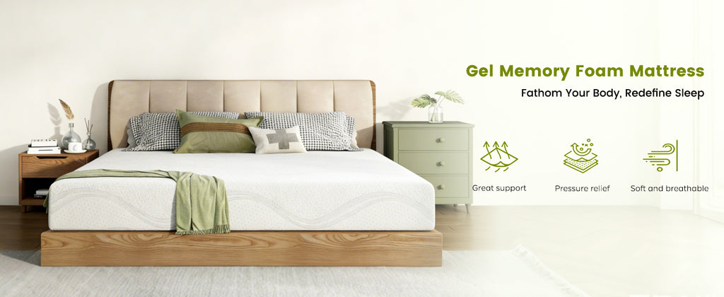 Queen Size Memory Foam Mattress - 10 Inch with Cooling