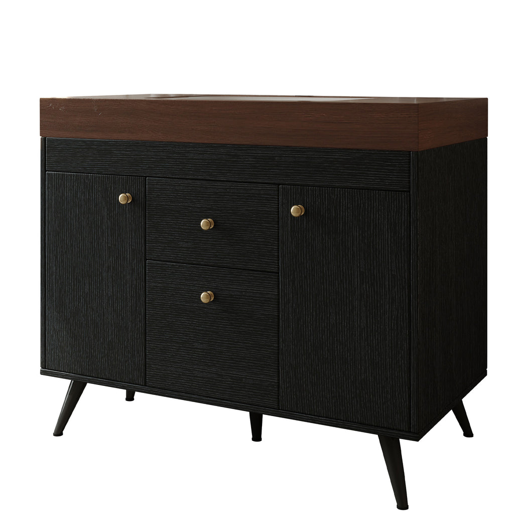 36" Modern Freestanding Bathroom Vanity with Sintered Stone Top