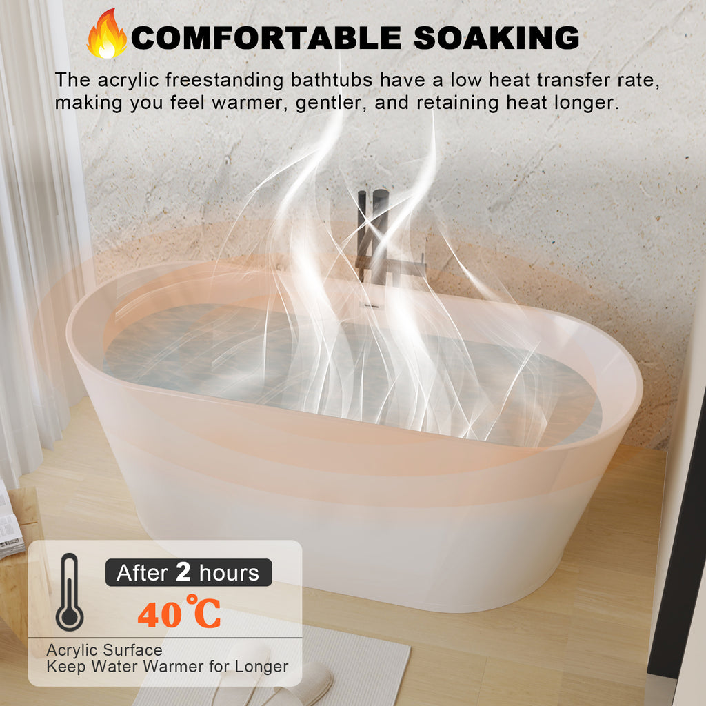 67" Acrylic Freestanding Bathtub