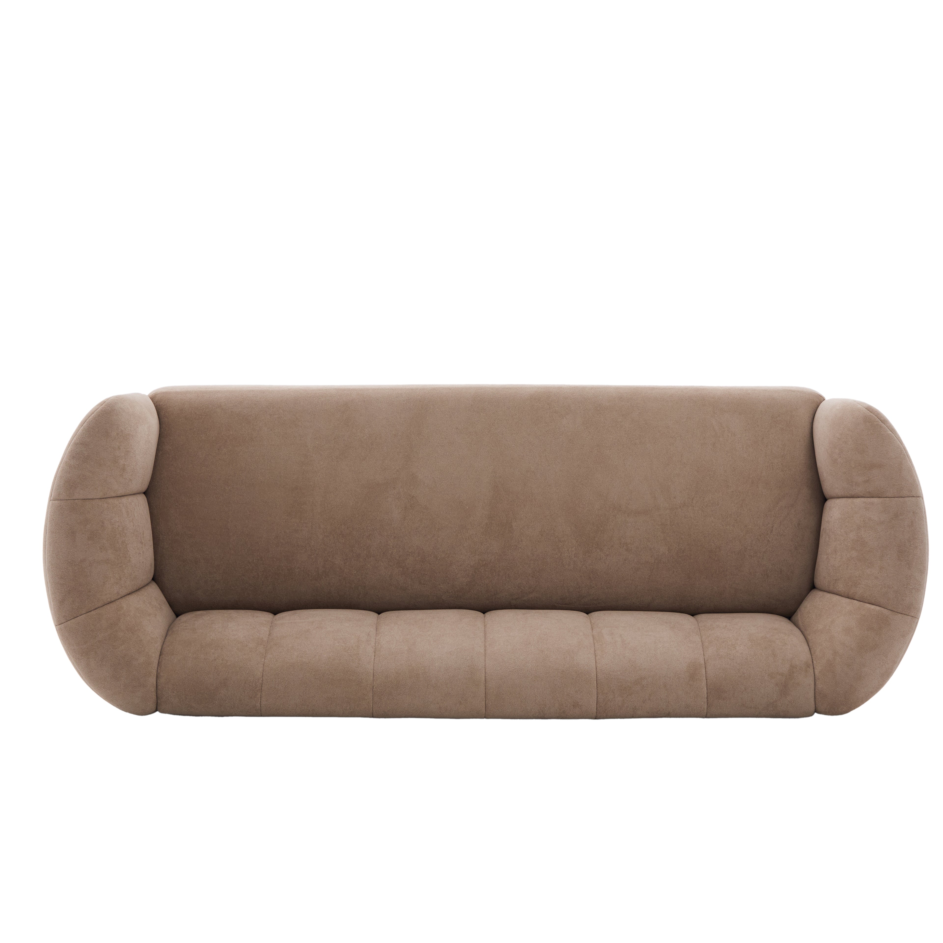 Mirelle 80 in. Modern Curved Velvet Sofa Couch