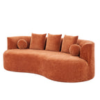 90 In. Curved Modern Chenille Sofa