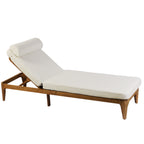 TOPMAX Acacia Wood Chaise Lounge - Outdoor Sun Lounge Chair