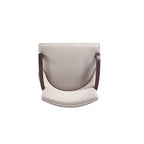 Shubert Wood Vegan Leather and Velvet Armchair