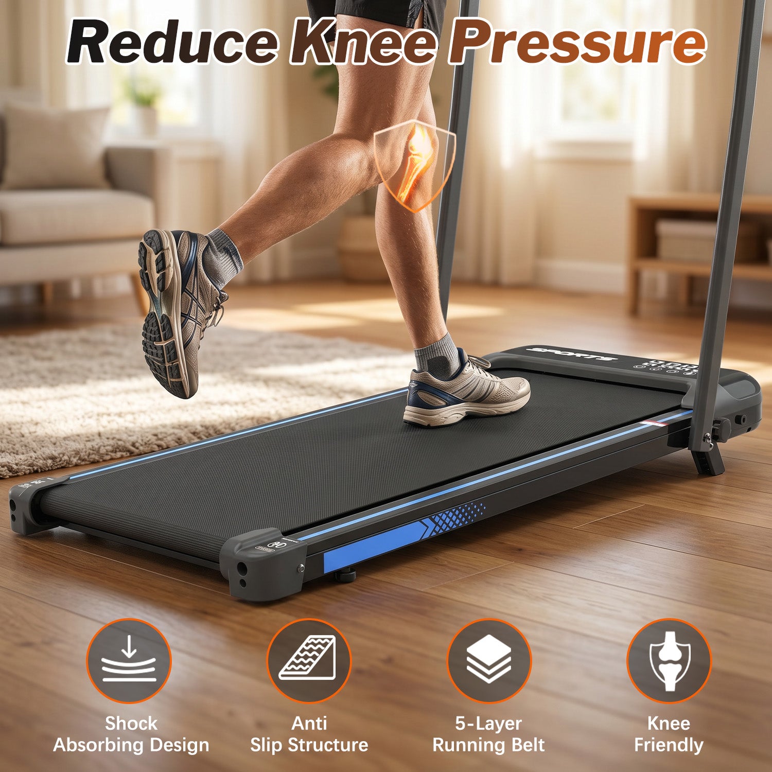 3 In 1 Under Desk Treadmill with Incline