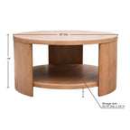 Round Coffee Table with Shelf