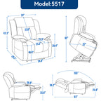 Up to 350 LBS Chenille Power Lift Recliner Chair