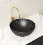 14 Inch Bathroom Bowl Ceramic Sink With Stone Pattern